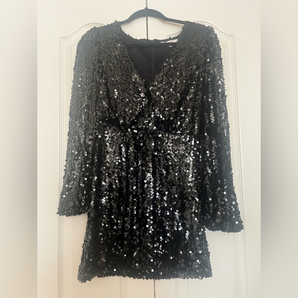 WAYF × Emma Rose Carrie Sequin Long Sleeve Minidress, Small - Picture 4 of 7